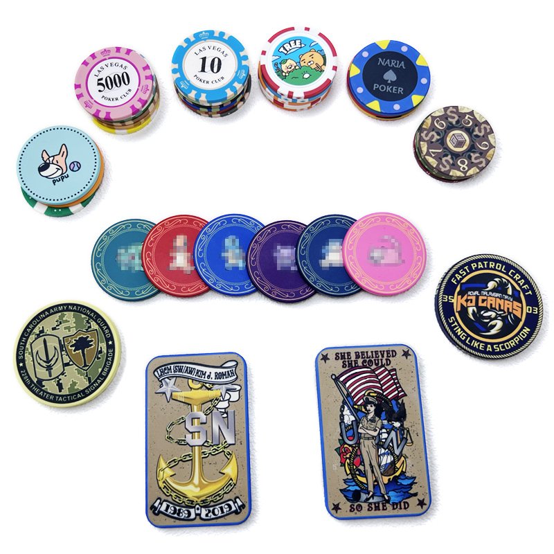 Wholesale Sublimation Blank Printed Logo Numbers Clay Casinos Chips Poker Convenient Chip 500Pcs Poker Chip Set Box