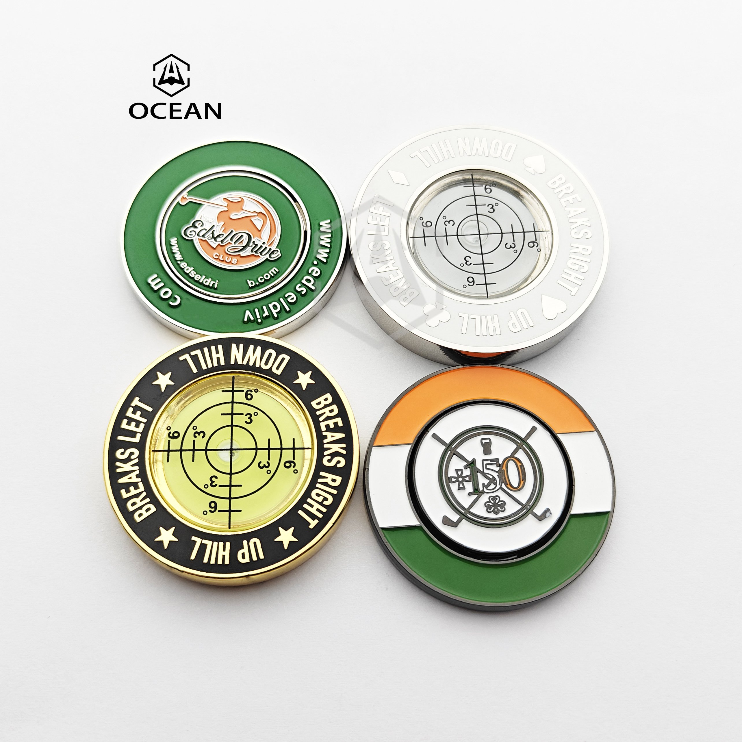 Wholesale Sublimation Custom Golf Poker Coin Chips Casino Personalized Design Logo High Quality Blank Poker Chip