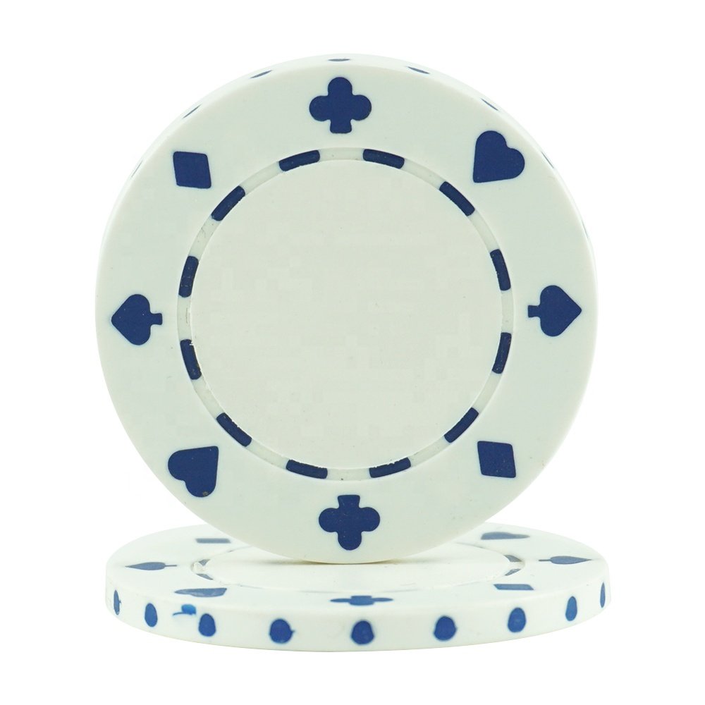 Ready to ship blank pp plastic 12g poker chips 40mm custom multi color 200pcs 300pcs or 500pcs per set for casino playing game