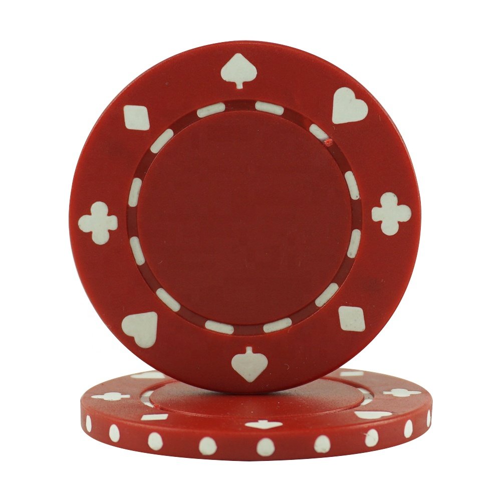Ready to ship blank pp plastic 12g poker chips 40mm custom multi color 200pcs 300pcs or 500pcs per set for casino playing game