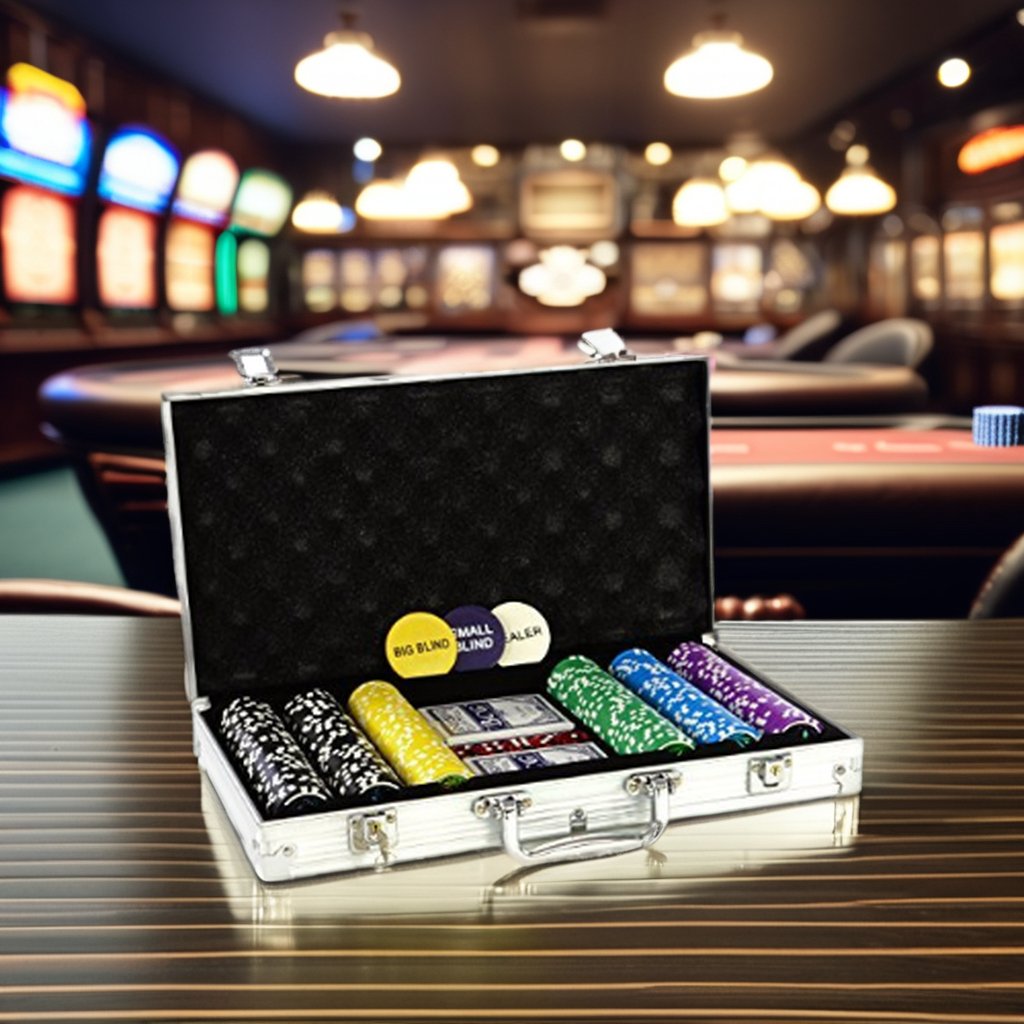Hot Selling 300PCS Set 10g Ceramic and Clay Poker Chips with Metal Box 14g Weight MOQ 500PCS for Casino Use