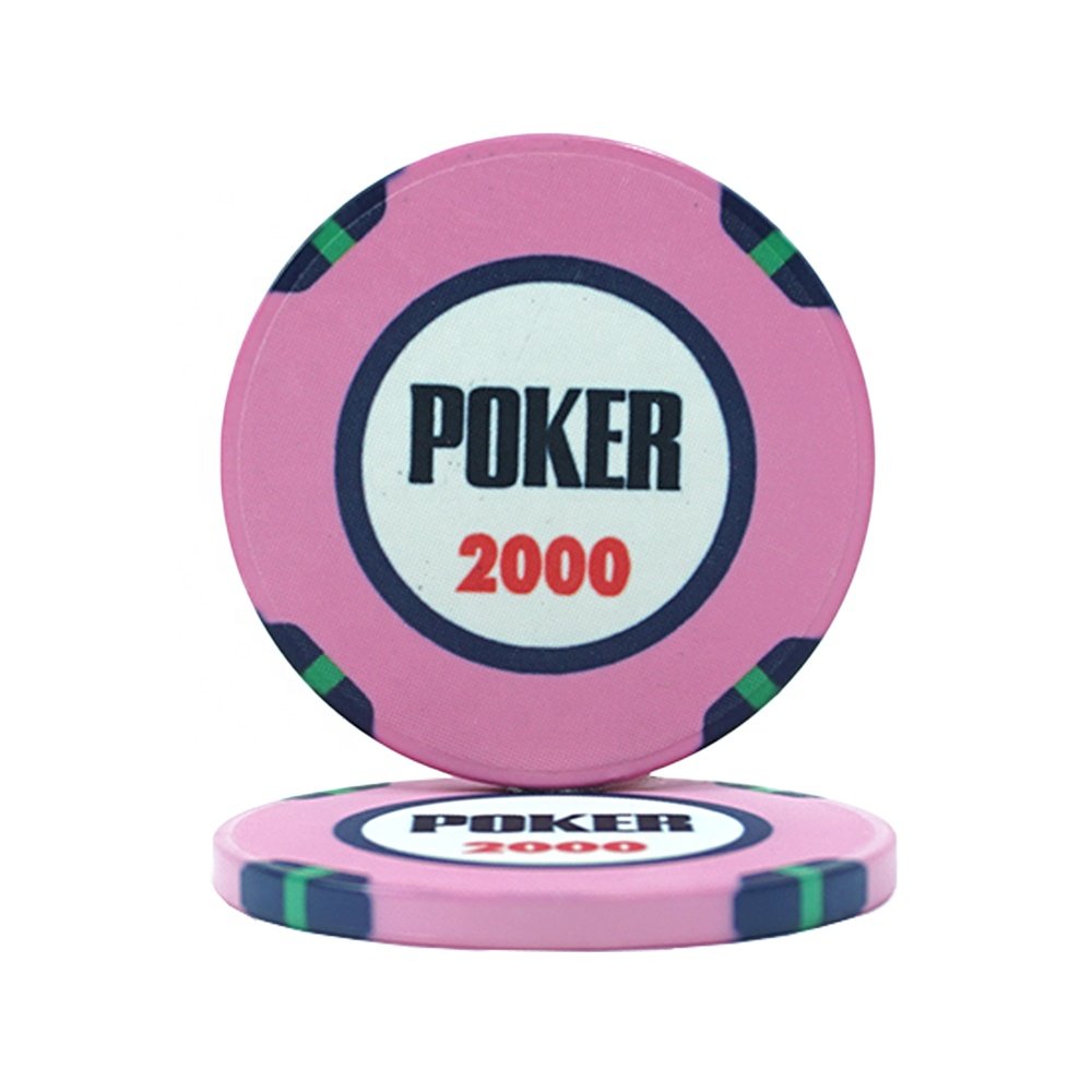Wholesale 39mm ceramic poker entertainment chips 10g with digital for casino playing and your logo accept for gambling game