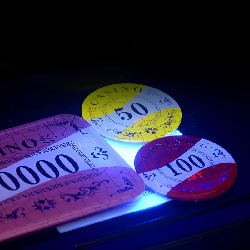 High Quality Square Acrylic Custom Poker Chip Set Made Poker Chips Texas Professional Casino European Round Coins Supplier