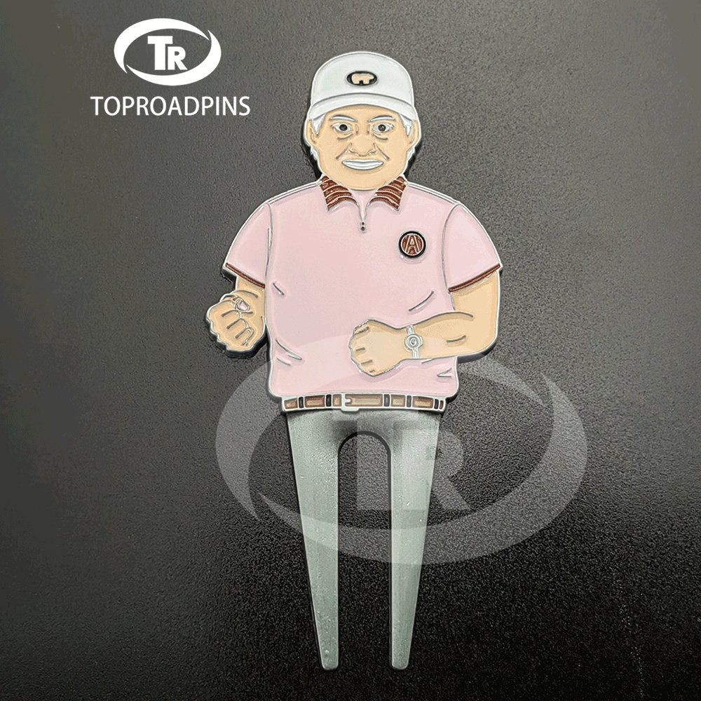 Best Ball Marker Supplier Multifunctional Custom Logo Golf Coach Ball Marker And Divot Tool Gift Set
