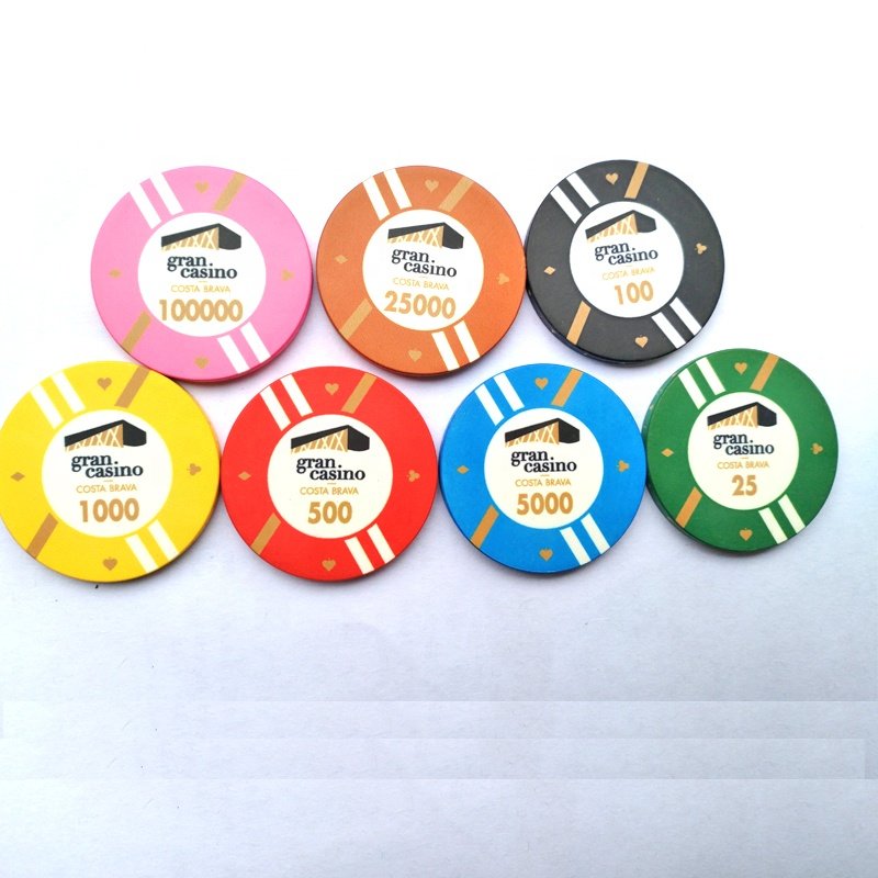 Personalized smooth surface 10G 39MM ceramic poker chips factory