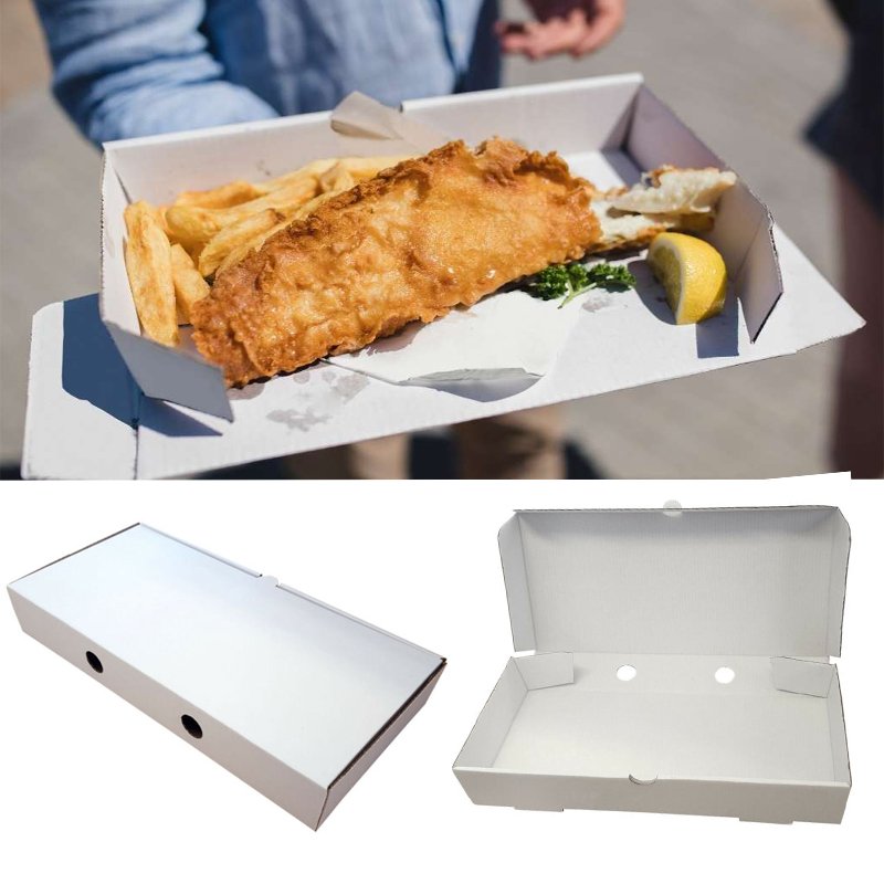 Cheap Price Customized Logo Printed Fish and Chip Boxes Food Packaging