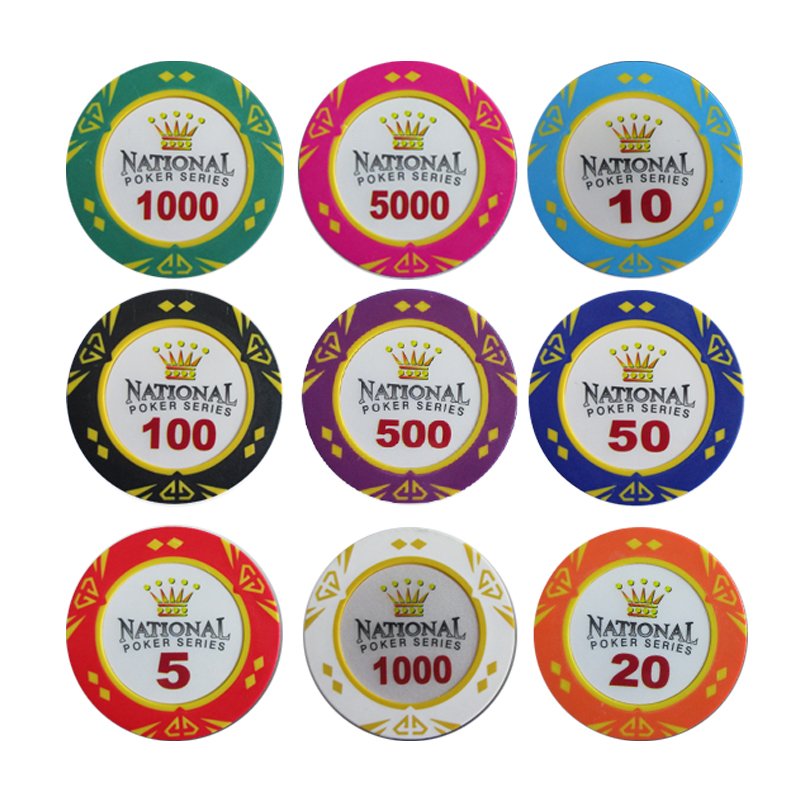 chips factory supply 2 tones 13.5G casino clay sticker chips,Custom poker chips