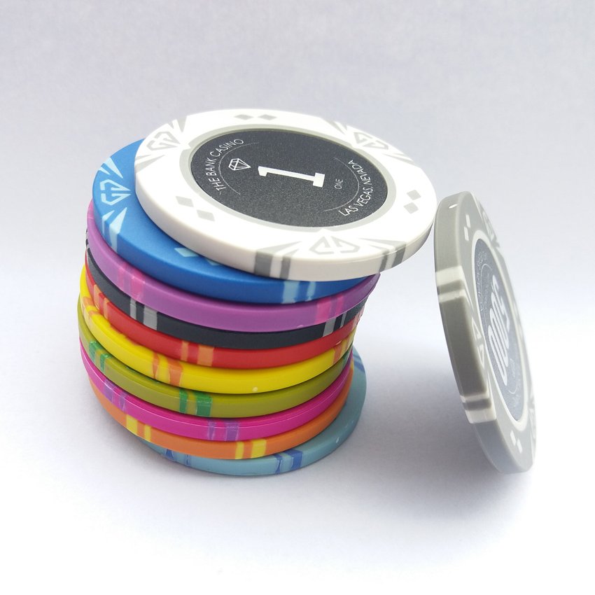 chips factory supply 2 tones 13.5G casino clay sticker chips,Custom poker chips