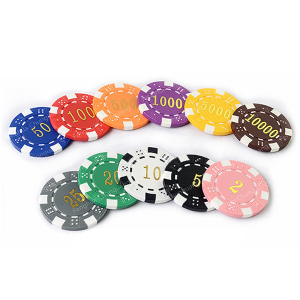 Custom Design Printable ABS Gold Foil Poker Chips 11.5g for Casino