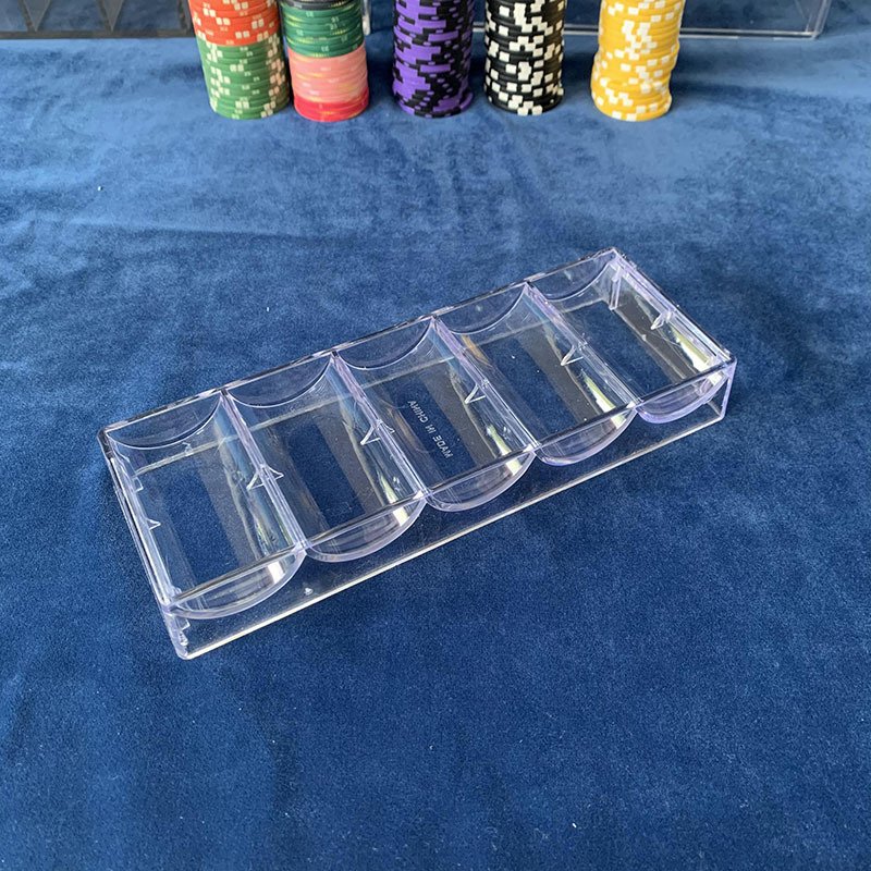 Top Ranking Transparent Rack Custom Professional Acrylic Poker Tray Casino Chip Case Acrylic
