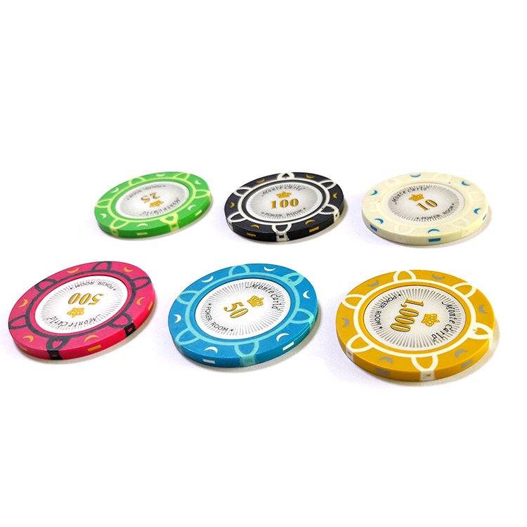 Crown clay chip coin baccarat mahjong 14g Texas Hold'em can be customized