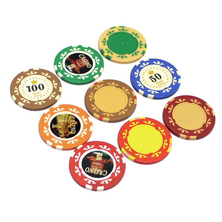 Crown clay chip coin baccarat mahjong 14g Texas Hold'em can be customized