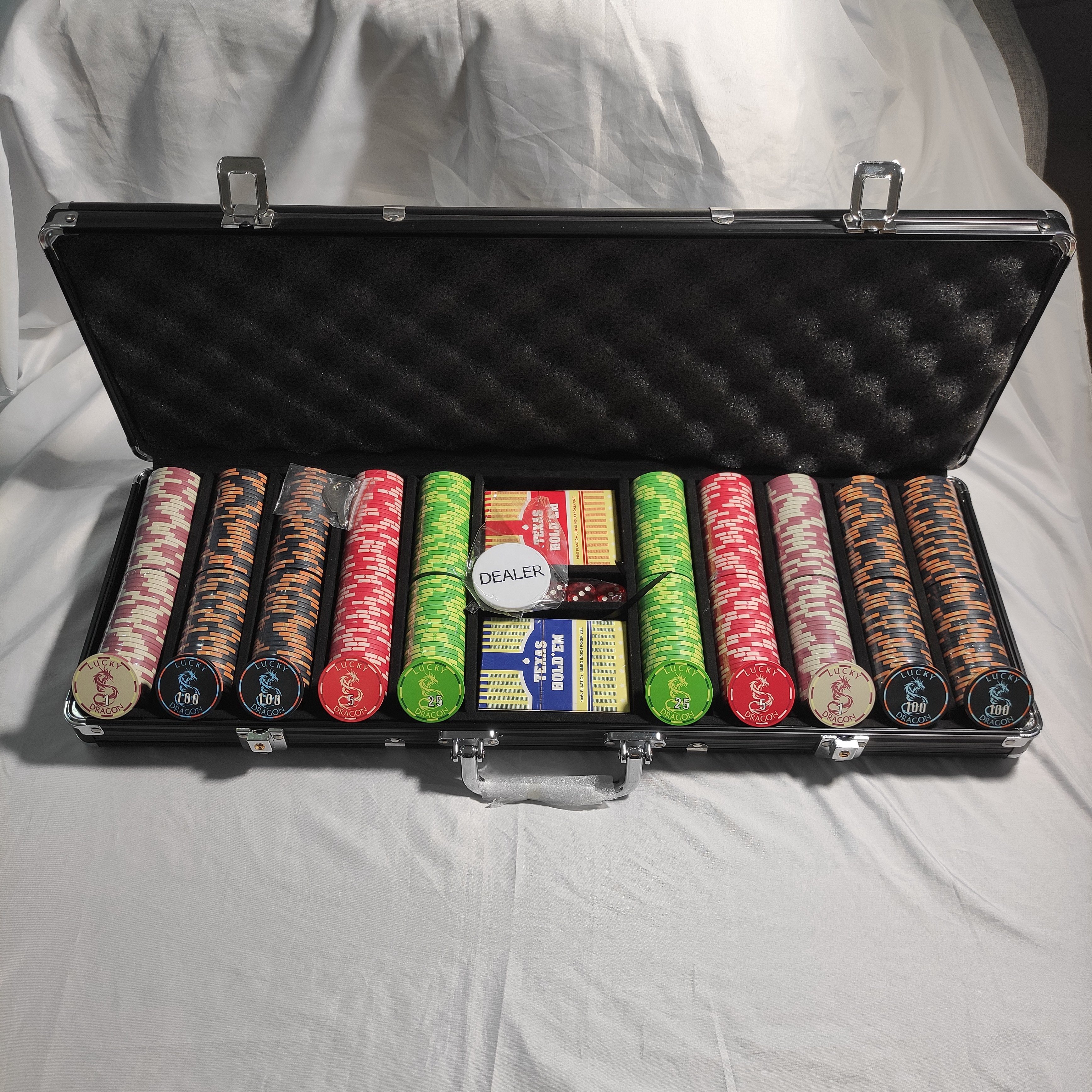 Customized Lucky dragon 39mm 10G ceramic poker chips for you