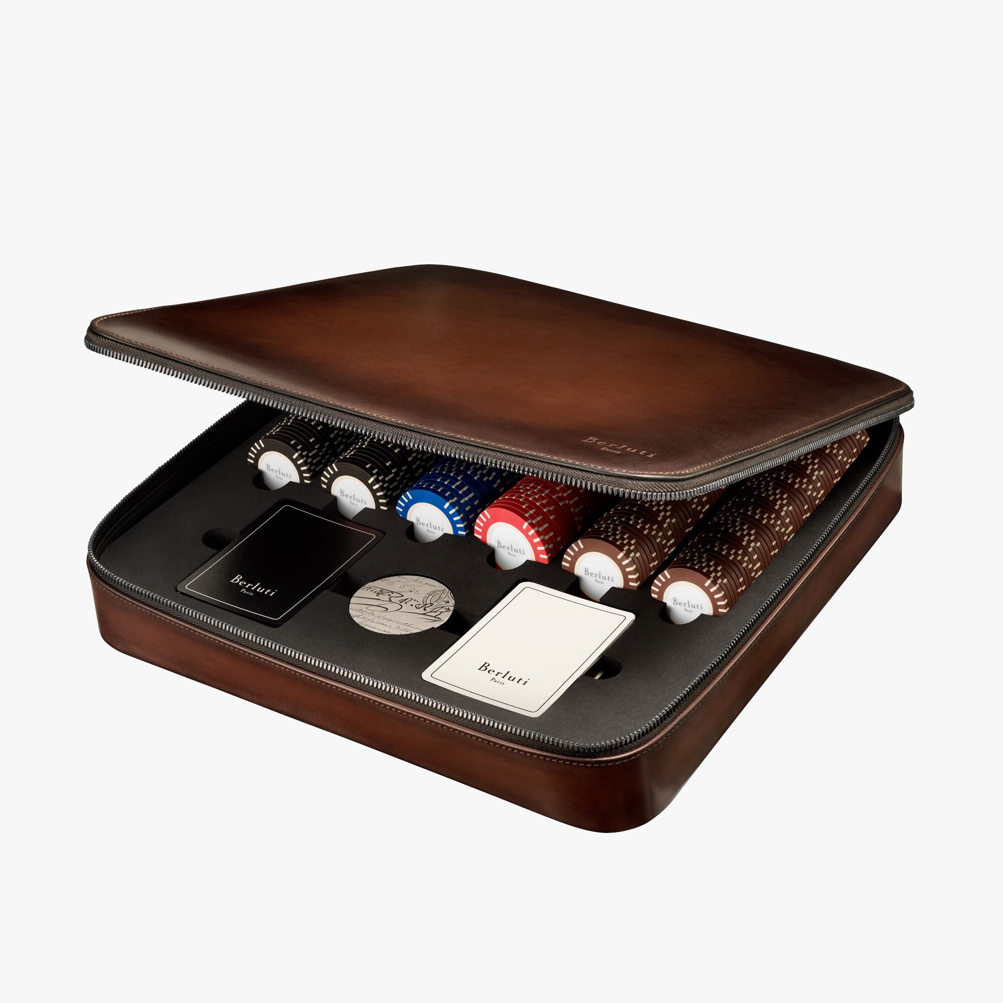 Wholesale Custom 300 500 Large Leather Poker Chip Case Box