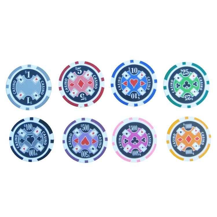 11.5g Sticker Texas Hold'em Casino PS Plastic Poker Chips
