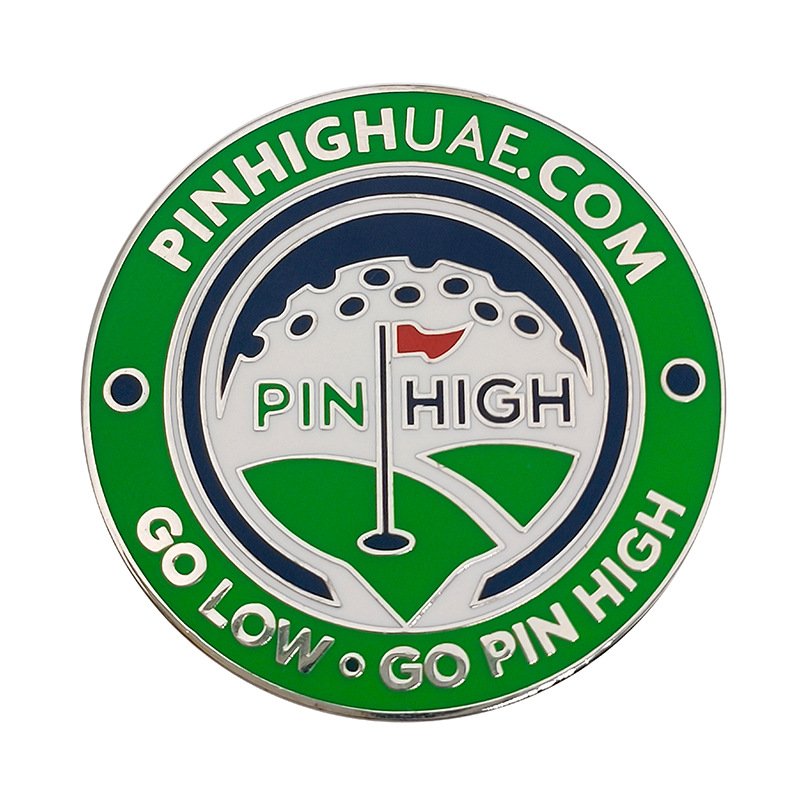 Bulk sport golf marker hat clip custom metal enamel magnetic golf ball marker