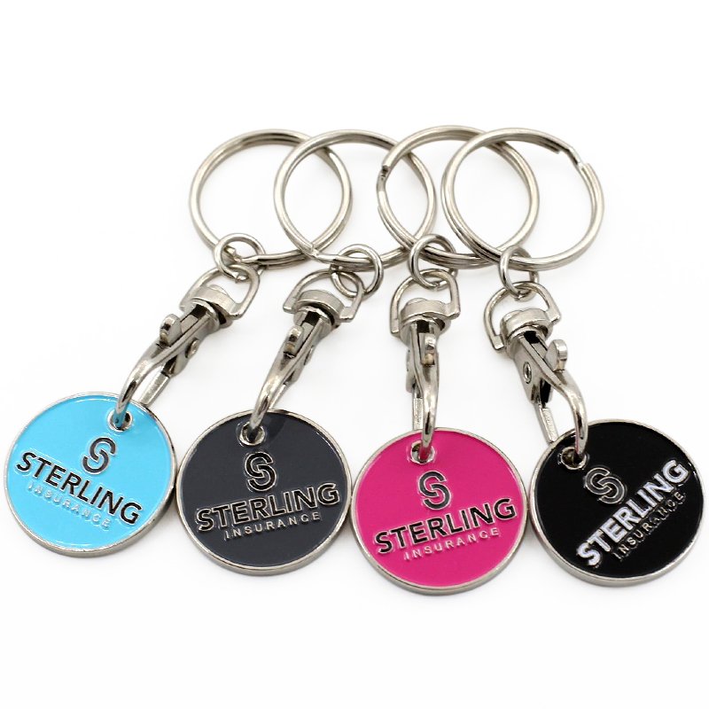 Top Sale Custom Metal Caddy Coin Token, Caddy Coin Keychain, Canada Metal Trolley Coin Chip