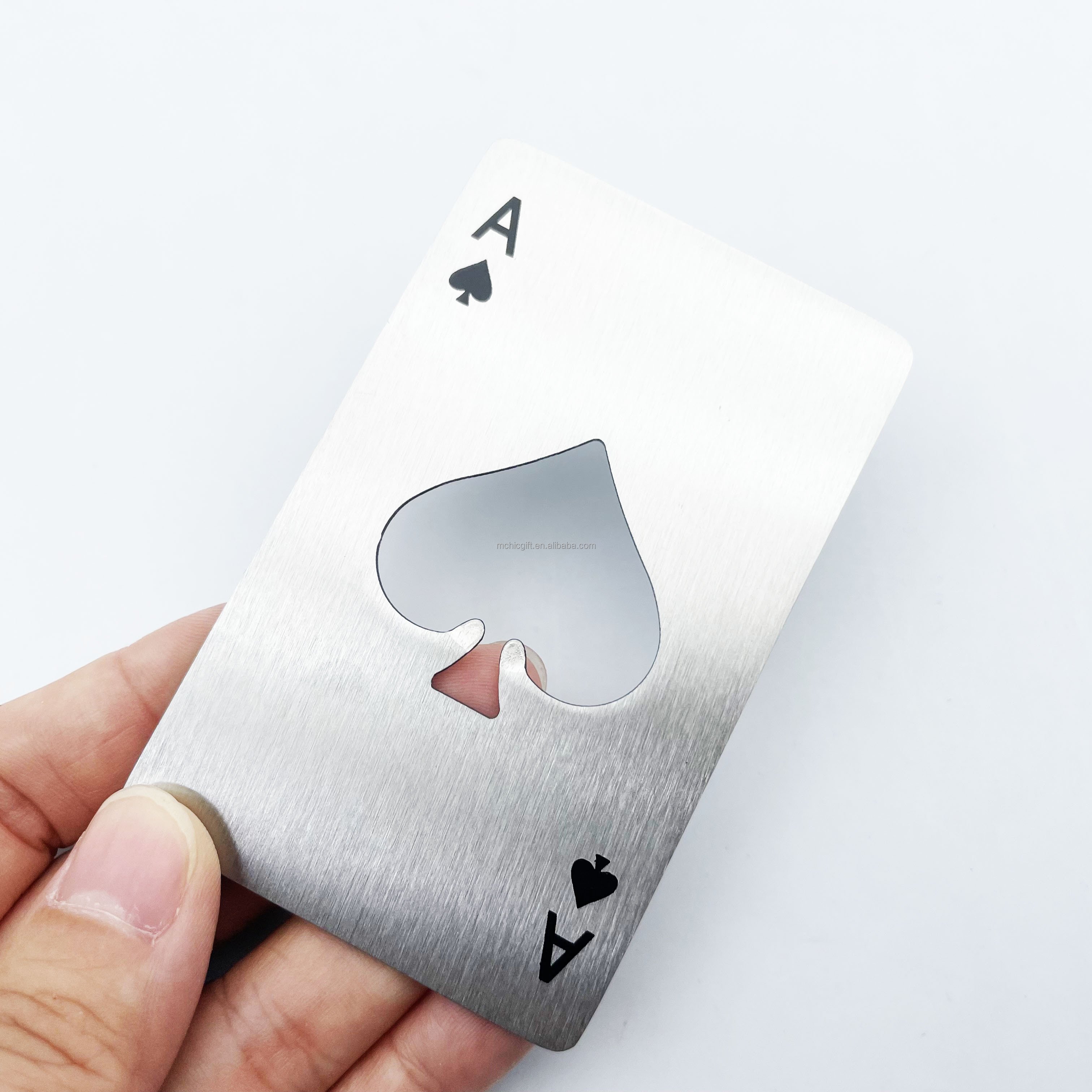 Good Poker Card Bottle Opener Wallet Size Stainless Steel,Ace Card Bottle Opener Playing Cards,Beer Bottle Opener