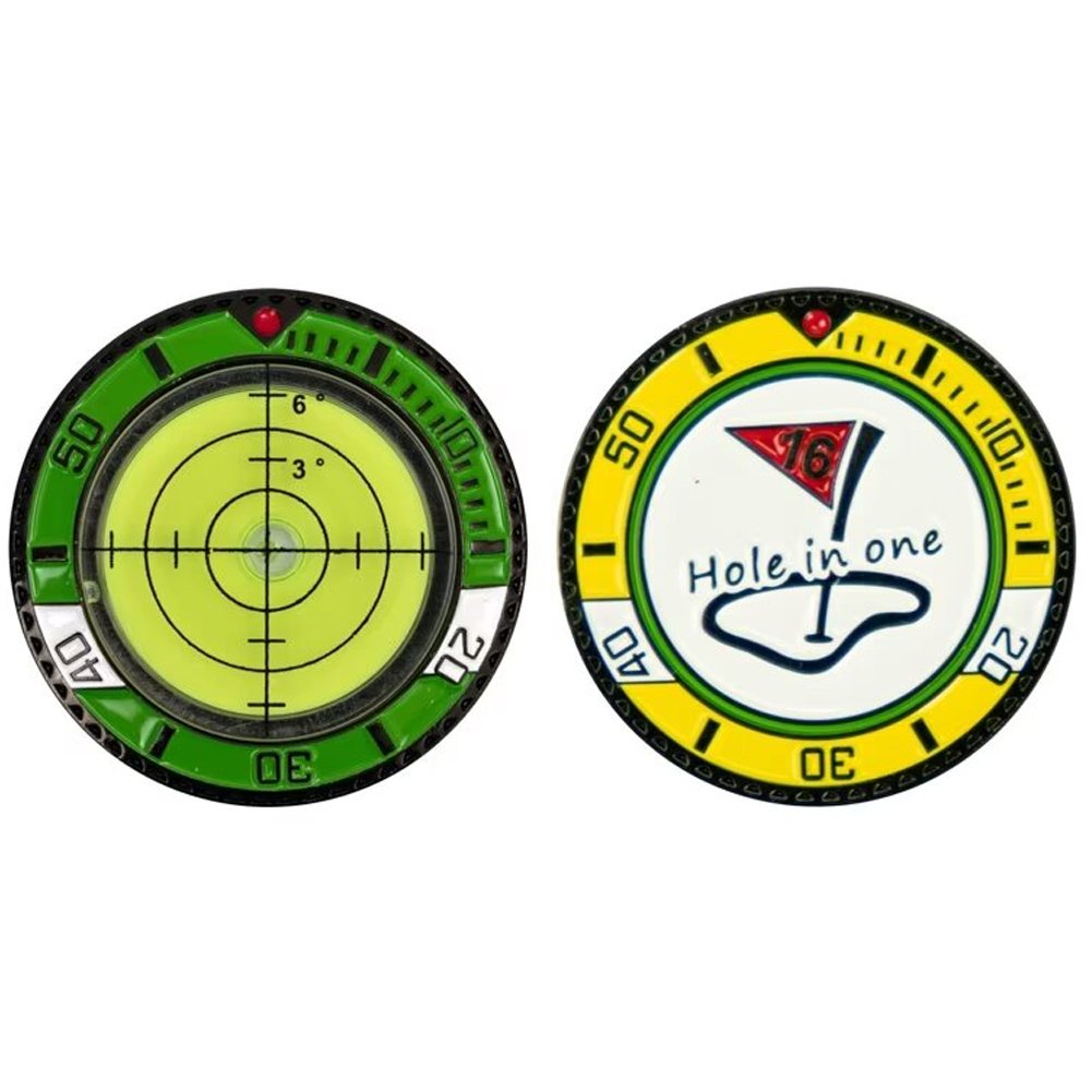 Improve Your Putting Game Spirit Bubble Level Gradienter Golf Medals Green Reader Golf Training Tool Coin golf marker hat clip