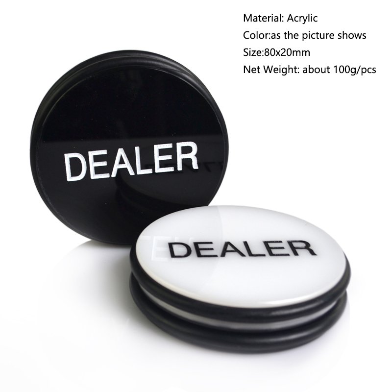 Factory supply Acrylic Pressing Black and white double-sided Poker Cards Guard Poker Button-Peach Heart Dealer casino series