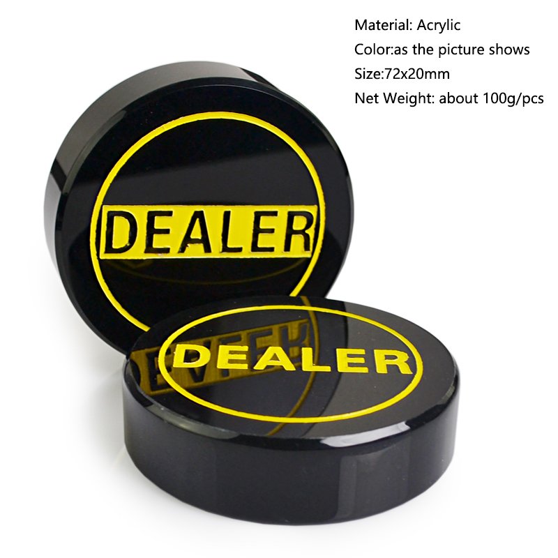 Factory supply Acrylic Pressing Black and white double-sided Poker Cards Guard Poker Button-Peach Heart Dealer casino series