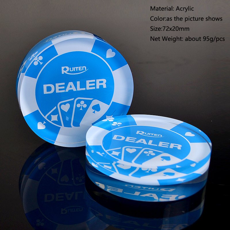 Factory supply Acrylic Pressing Black and white double-sided Poker Cards Guard Poker Button-Peach Heart Dealer casino series