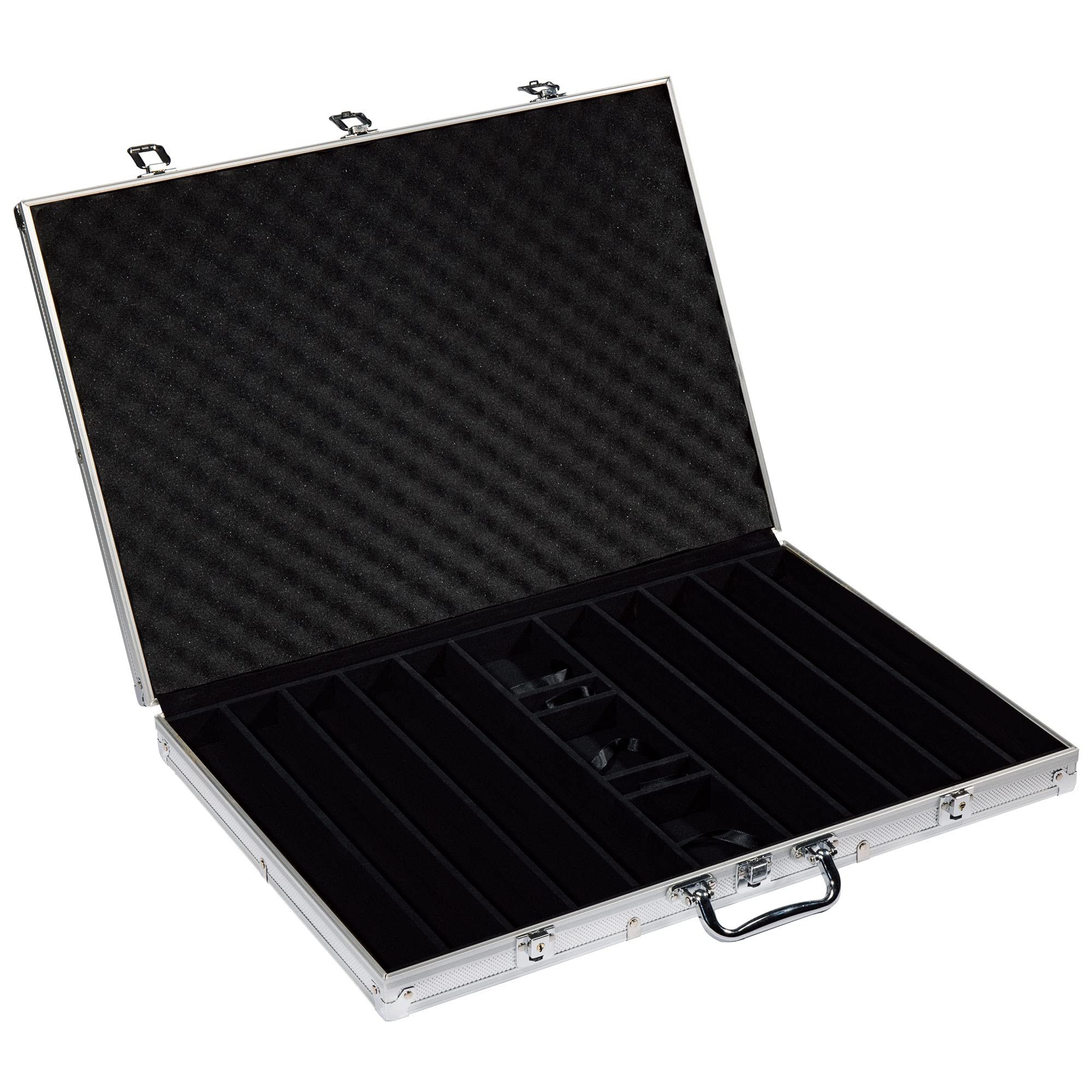 Casino Chips Case Capacity Suitcase Texas Poker Chips High Quality Aluminum Silver Black Suitcase Box Can Put 100-500pcs Chips
