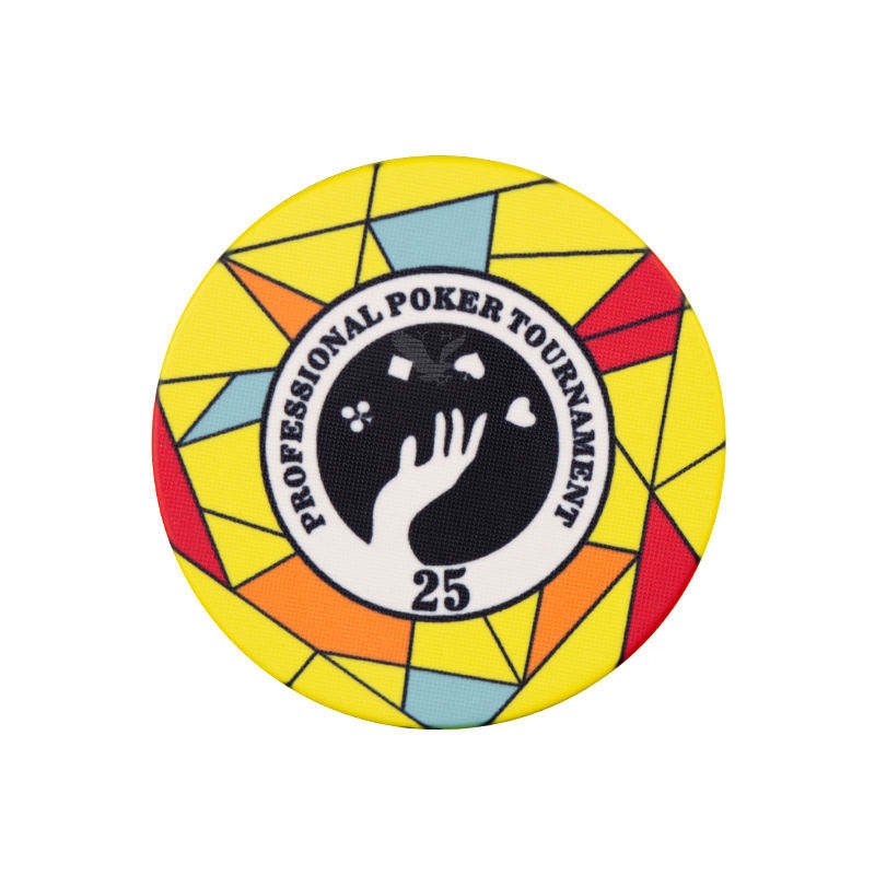 YH 39MM Geometric Fichas De Poker Profesional Prenumbered Ceramic Poker Chips Pokerchips
