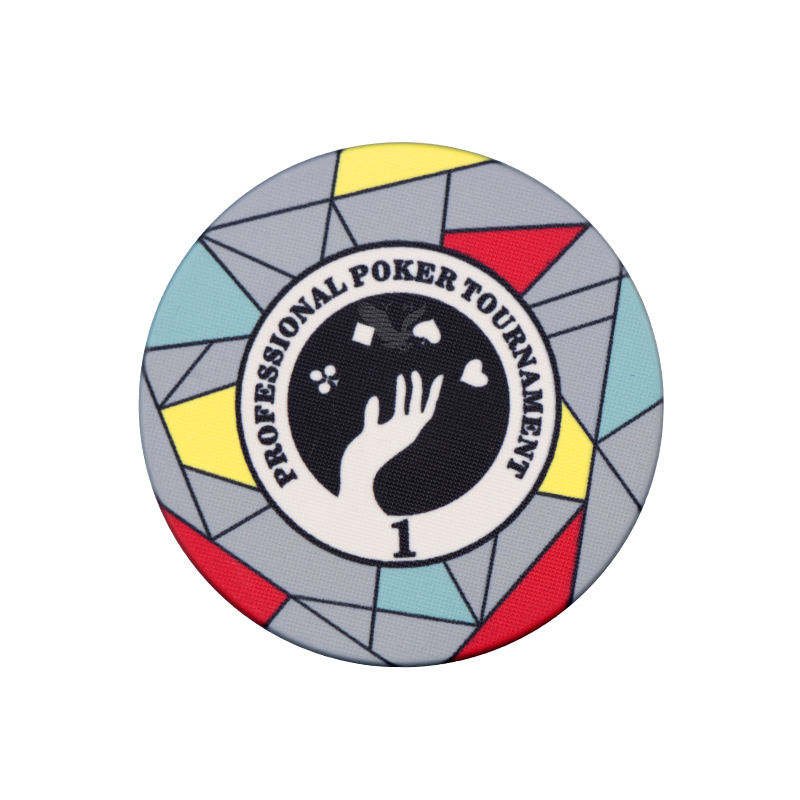 YH 39MM Geometric Fichas De Poker Profesional Prenumbered Ceramic Poker Chips Pokerchips