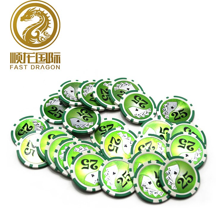 Cheap Custom Design Numbered clay poker chips with Sticker