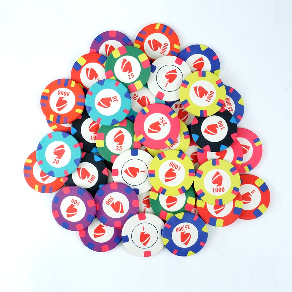 Any Design Can Do 39mm 10 grams Flower Ceramic Poker Chips Set and Various Colors For Choose Factory