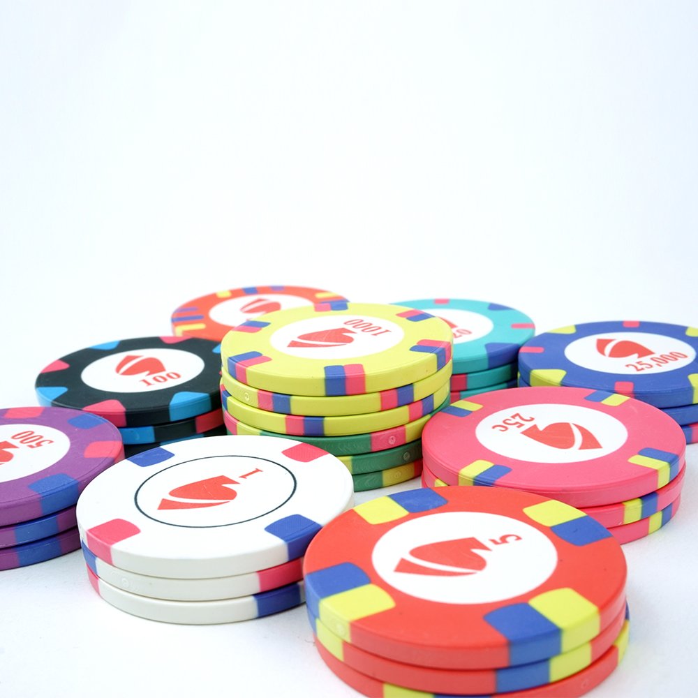 Any Design Can Do 39mm 10 grams Flower Ceramic Poker Chips Set and Various Colors For Choose Factory