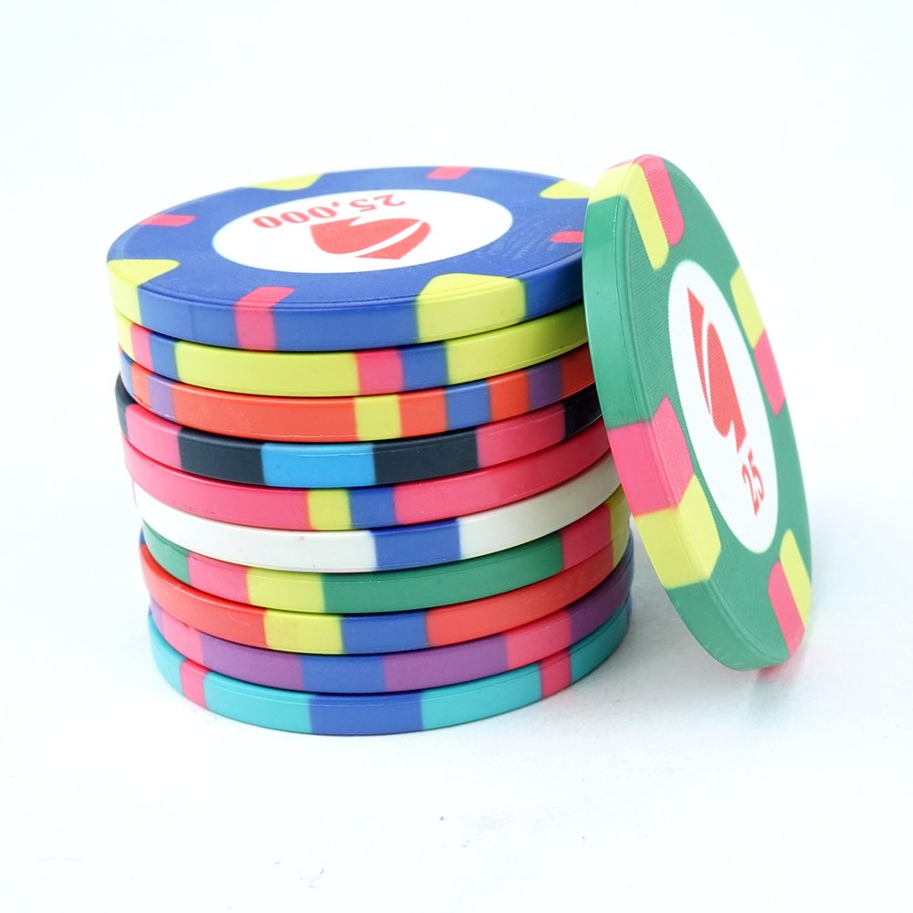 Any Design Can Do 39mm 10 grams Flower Ceramic Poker Chips Set and Various Colors For Choose Factory