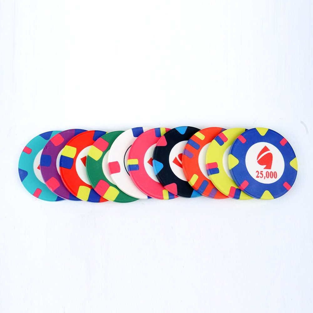 Any Design Can Do 39mm 10 grams Flower Ceramic Poker Chips Set and Various Colors For Choose Factory