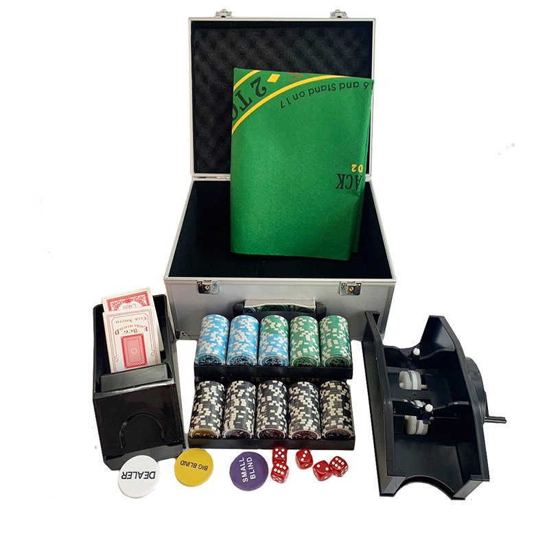Empty Poker Case Aluminum Case for 300PCS 600PCS Casino Gambling Poker Chips Set