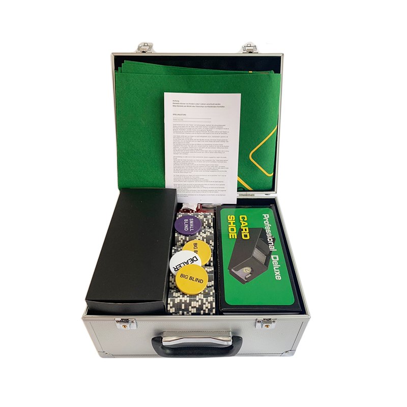 Empty Poker Case Aluminum Case for 300PCS 600PCS Casino Gambling Poker Chips Set