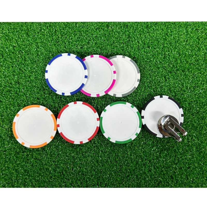 Custom Logo Golf Ball Marker Position Golf Cap Clip Custom Markers Blank ABS Golf Ball Marker Poker Chip