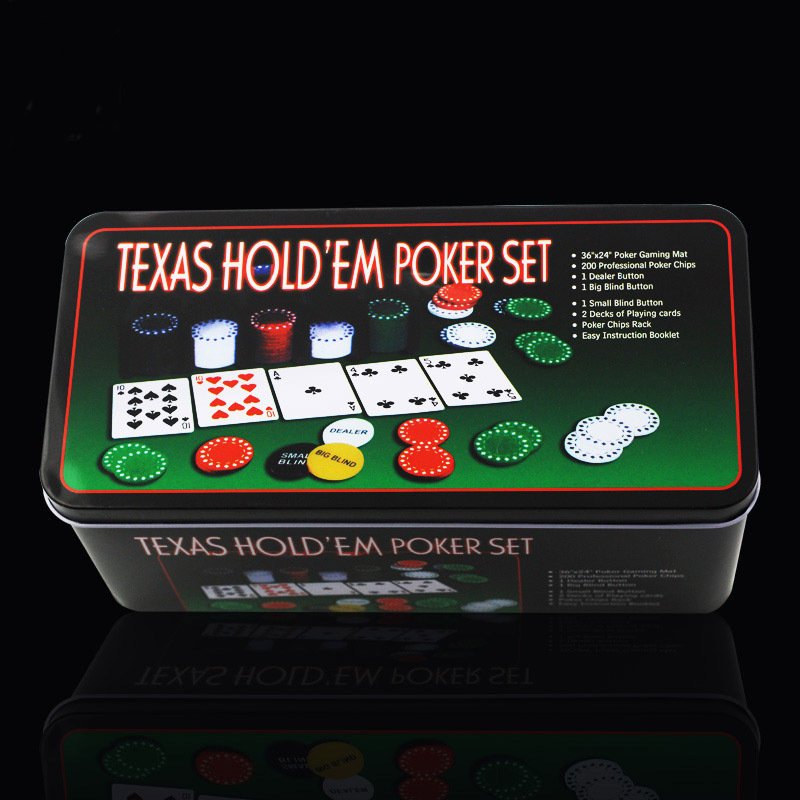 Custom Casino Poker Chips Set Table Entertainment Games Gambling Playing Cards with Chip Case