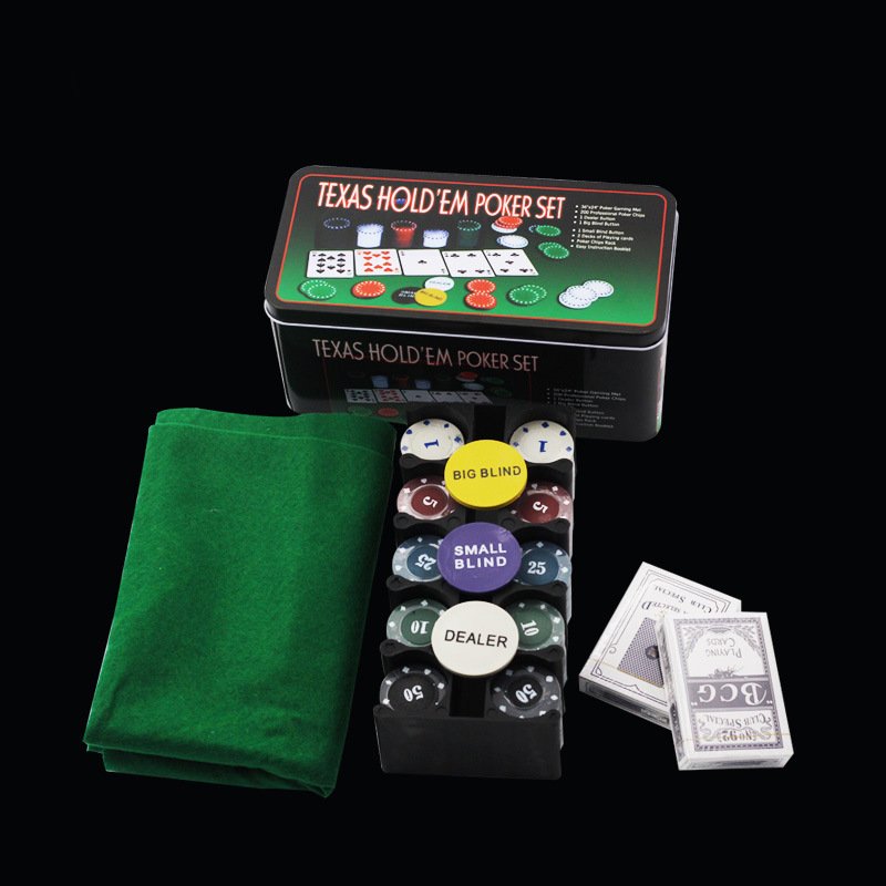 Custom Casino Poker Chips Set Table Entertainment Games Gambling Playing Cards with Chip Case