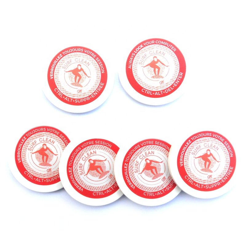 11.5G plastic jetons with stickers inlay