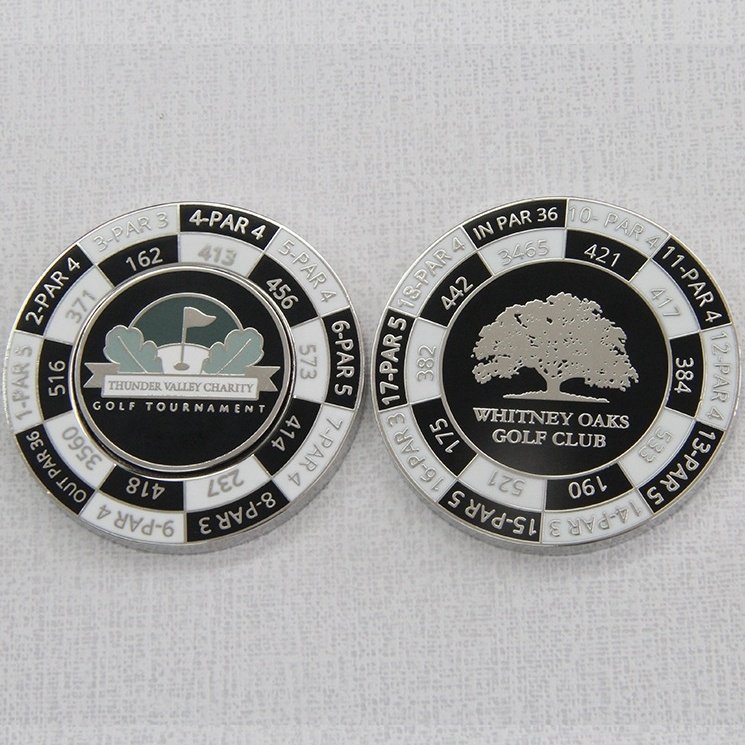 poker chip golf ball marker