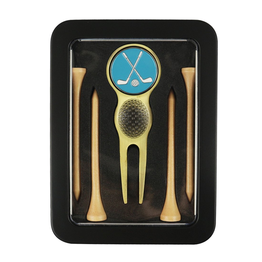 Factory Wholesale Custom Golf Accessories Series Golf Gift Set With Golf Tee Magnetic Divot Tool And Ball Marker