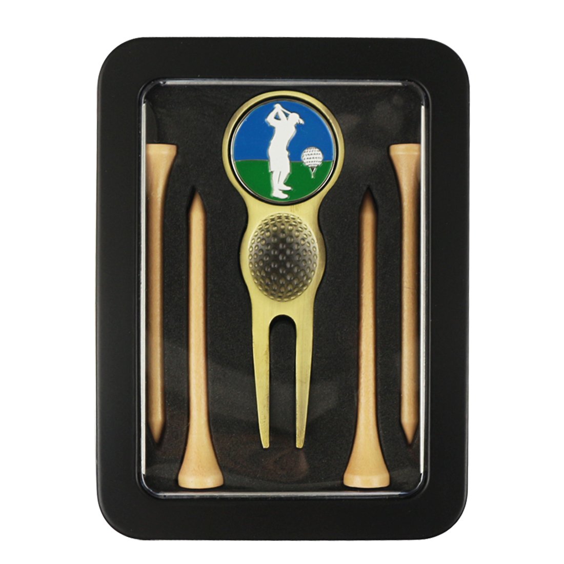 Factory Wholesale Custom Golf Accessories Series Golf Gift Set With Golf Tee Magnetic Divot Tool And Ball Marker