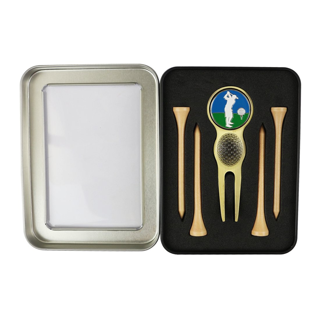 Factory Wholesale Custom Golf Accessories Series Golf Gift Set With Golf Tee Magnetic Divot Tool And Ball Marker