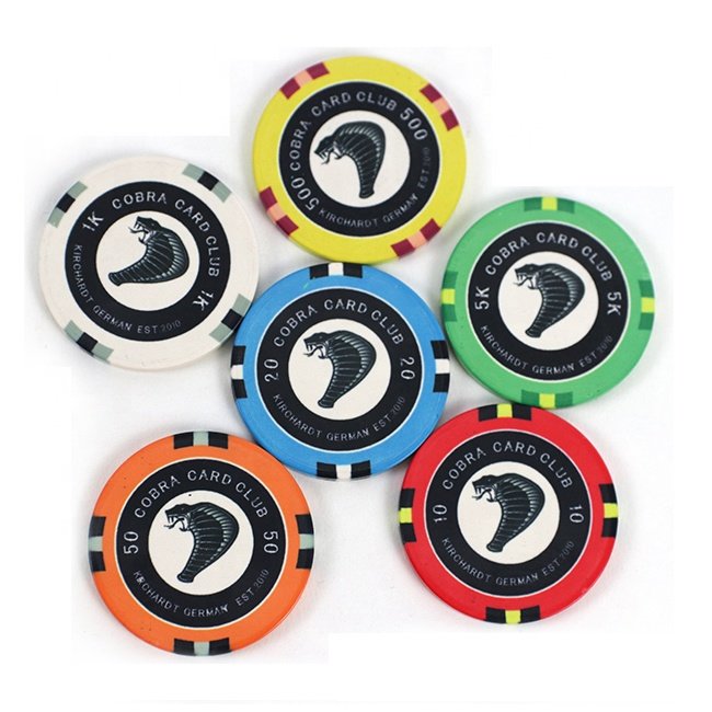 Wholesale colorful snake ceramic poker chips 10g 39mm 43 45 46 50 52 55 diameter custom logo free design for casino poker game