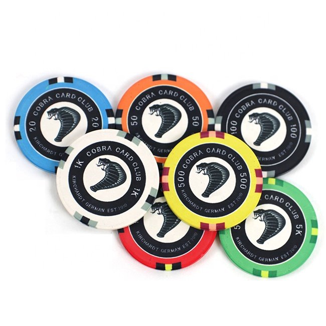Wholesale colorful snake ceramic poker chips 10g 39mm 43 45 46 50 52 55 diameter custom logo free design for casino poker game