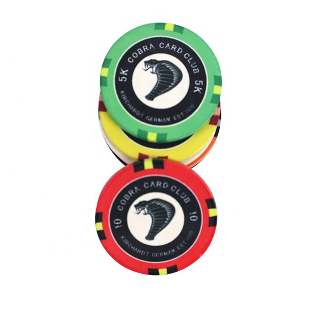 Wholesale colorful snake ceramic poker chips 10g 39mm 43 45 46 50 52 55 diameter custom logo free design for casino poker game