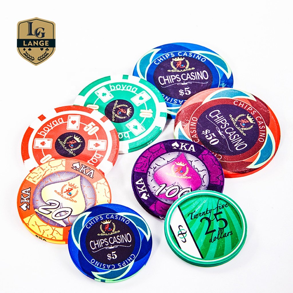 10g Casino Quality Ceramic Poker Chips Custom Printed Ceramic Chips