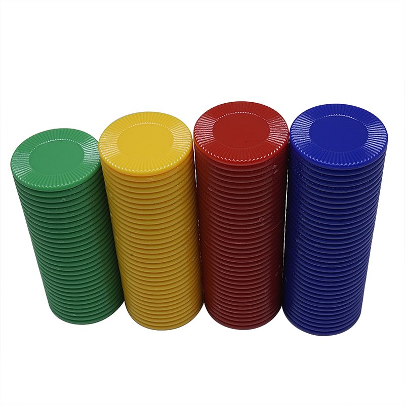 Wholesale ABS Plastic Ludo Coins with D6 Dice 16mm chip tube game set