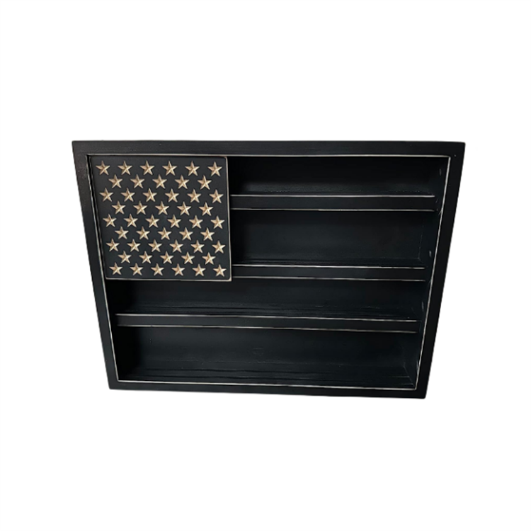 Coin Holder American Flag Wall Decor Coin Rack Medal Display Case Wooden Custom Challenge Coin Wall Display